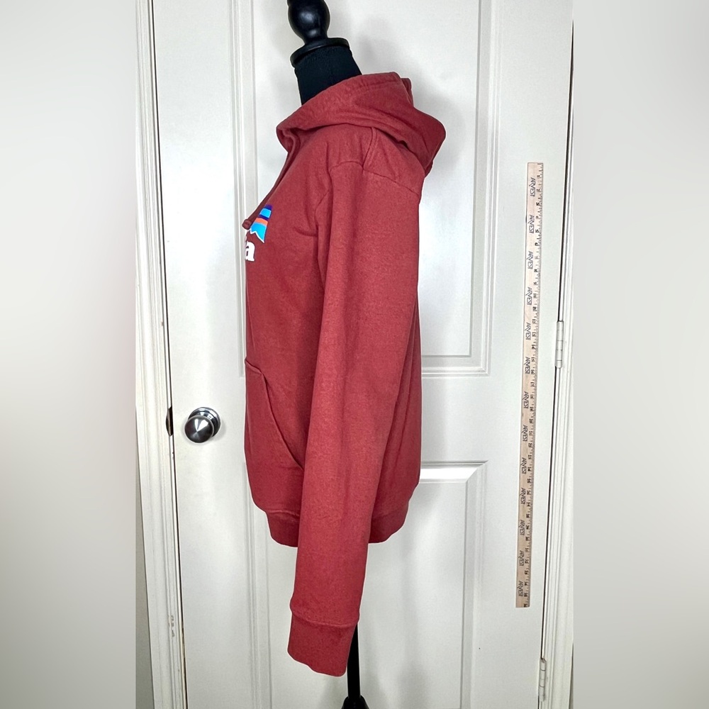 Patagonia Brick Red Hoodie with Logo - Picture 5 of 9